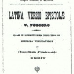 Frontespizio opuscolo della versione di Domenico Musone 1880. 